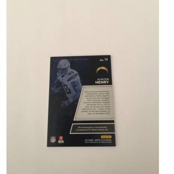 2017 Elite Coverage Game Worn Materials HUNTER HENRY LA Chargers #14 (045) - Picture 2 of 2